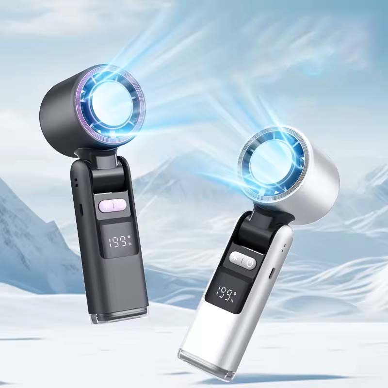 پنکه دستی شارژی K801 با نمایشگر دیجیتال و 199 سرعت باد